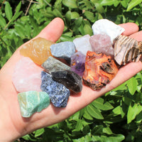 Bulk Mixed Crafters Collection: Gems Crystal Natural Rough Raw 1/2 lb Lot