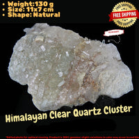 Himalayan Clear Quartz 130g Cluster Natural Crystal Mineral Specimen India