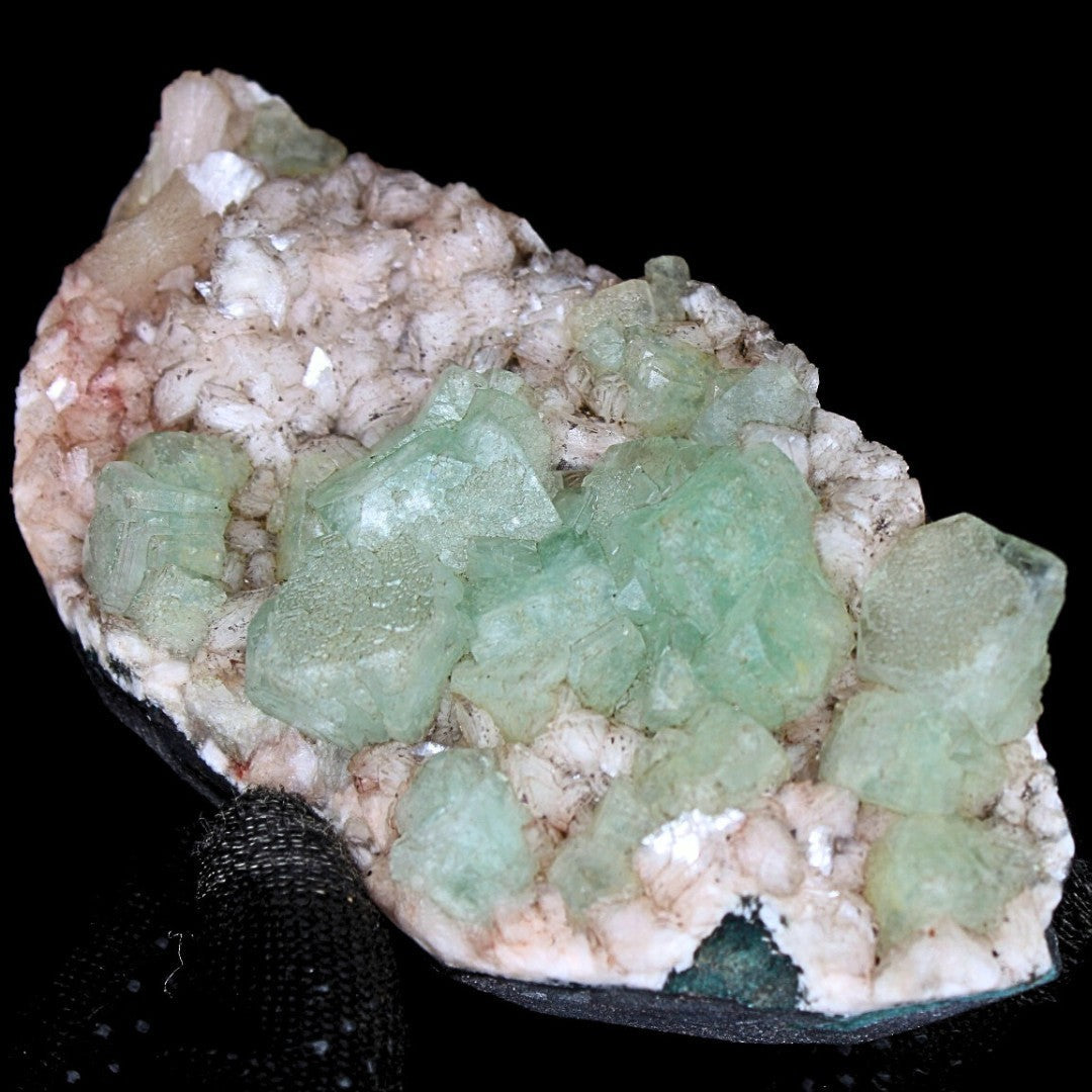 360g Green Apophyllite & Heulandite Cluster from India Rare Mineral Specimen