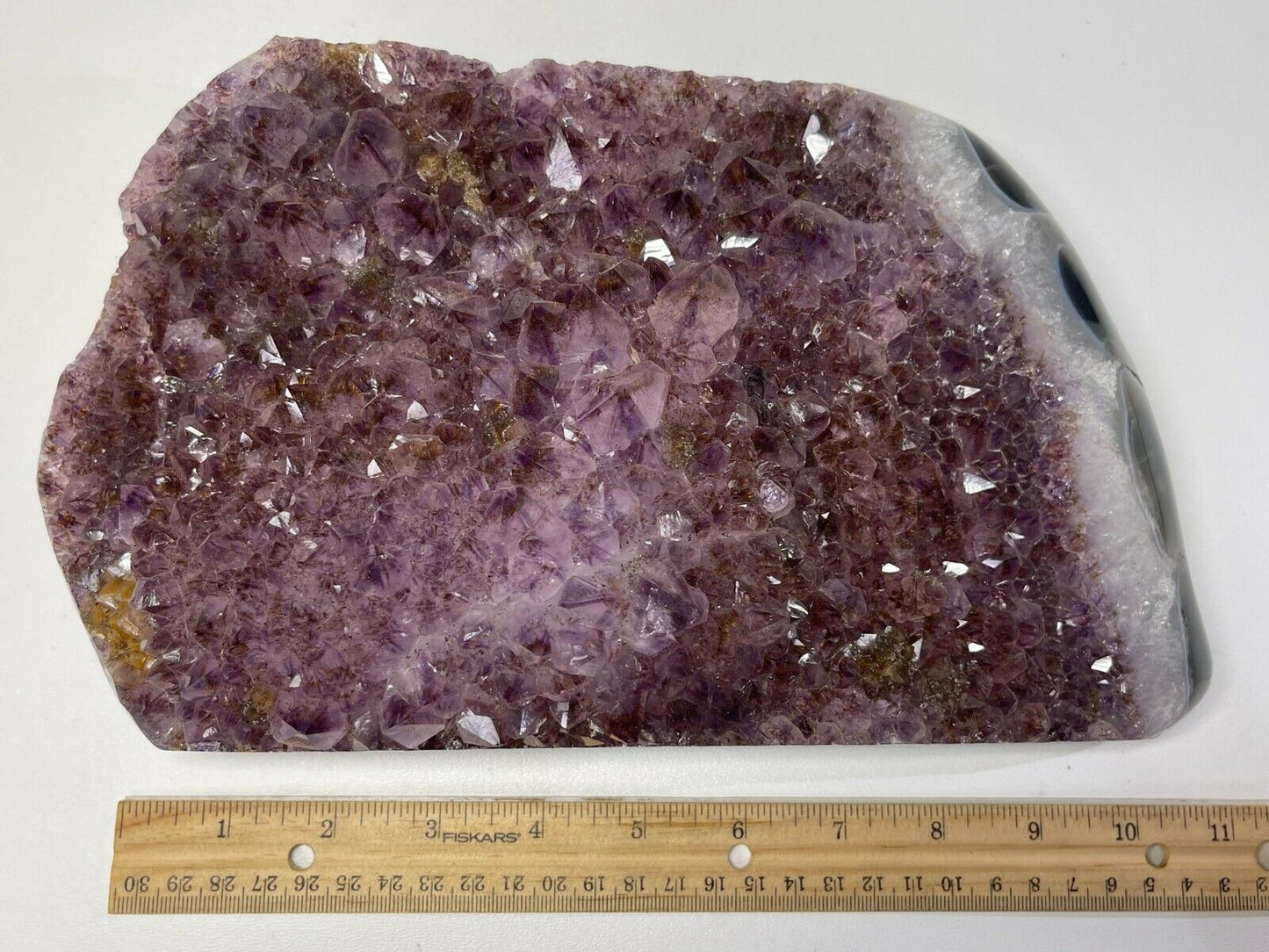 Finely Polished Uruguay Deep Purple Amethyst Cluster Crystal Geode, Pick a Size