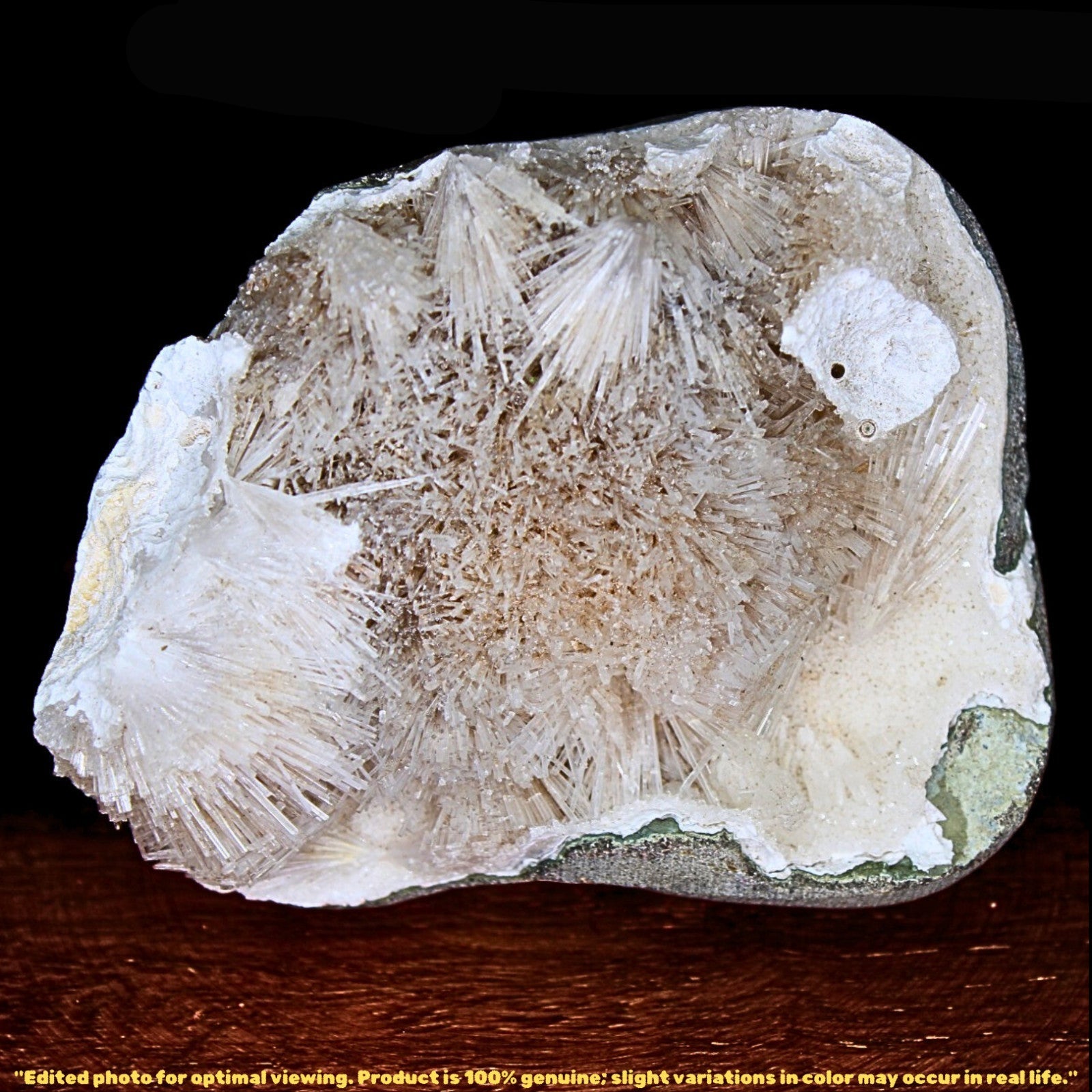162g Scolecite Geode Natural Radiating Crystal Mineral Specimen India