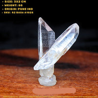Natural Clear Quartz Crystal 8g Rare Mini Mineral Specimen 3x2 cm India