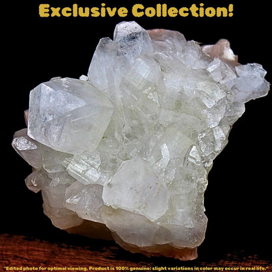 Apophyllite Heulandite Stilbite Cluster 160g India Cabinet Specimen 7x6cm