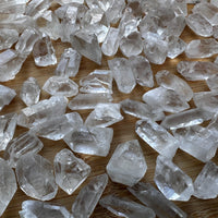 0.75" - 1.5" Small Rough Clear Quartz Point, Raw Healing Crystals, Wholesale Lot