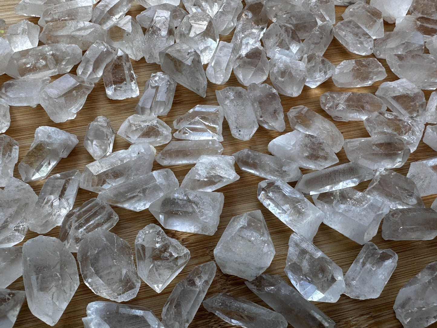 0.75" - 1.5" Small Rough Clear Quartz Point, Raw Healing Crystals, Wholesale Lot