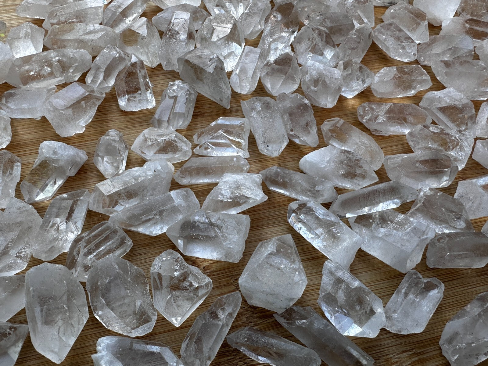 0.75" - 1.5" Small Rough Clear Quartz Point, Raw Healing Crystals, Wholesale Lot