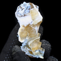 Rainbow Calcite with Mordenite Geode 67g Mineral Specimen 8x4.5cm India