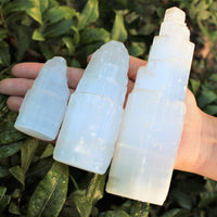 Selenite Crystal Towers 2.5, 4, 6 or 8" (Selenite Tower, Selenite Skyscraper)