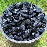 🖤 Black Tourmaline Rough Natural Stones | 5 lb Bulk Wholesale | Raw Chakra Protection Crystal