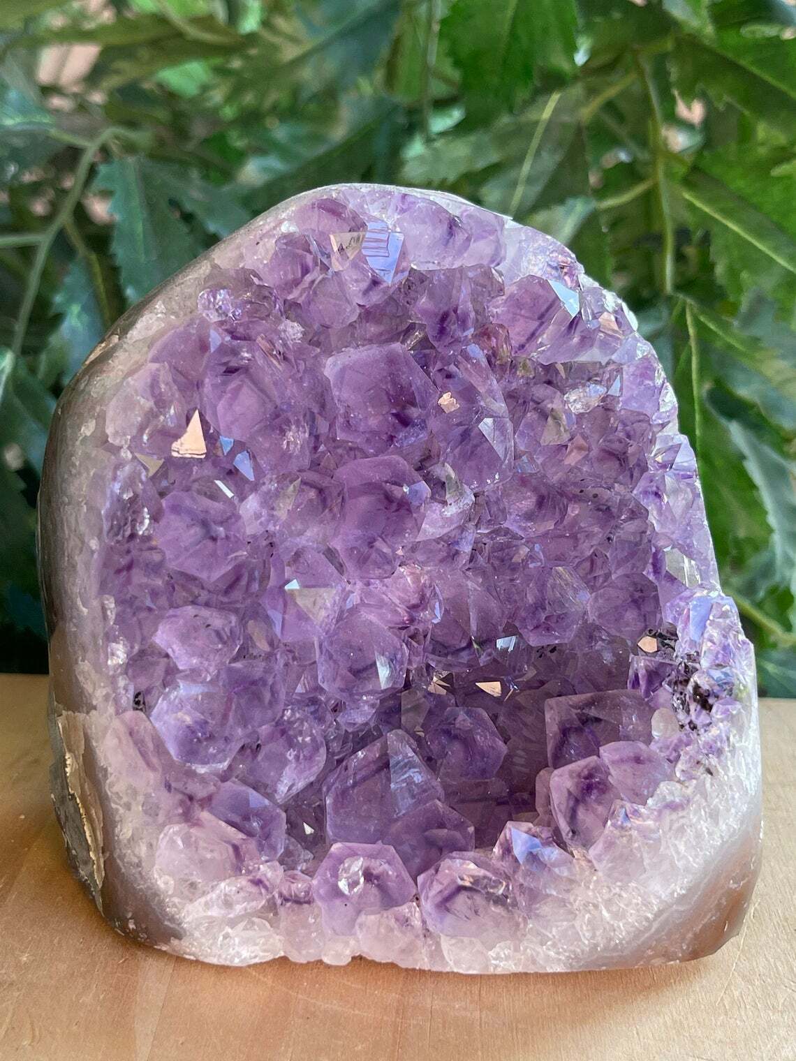Finely Polished Uruguay Amethyst Cluster Crystal Geode, Pick a Size: 0.5 to 4 Lb